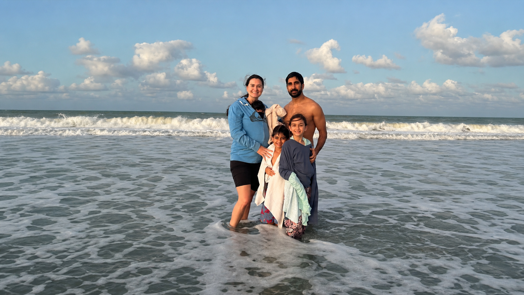 family-at-beach